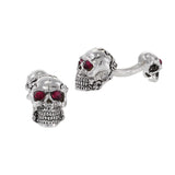 Louis Martin Sterling Silver Skull Cufflinks