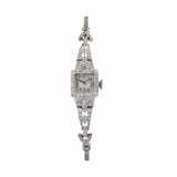 Elgin 1940's Ladies Cocktail Platinum and Diamond Watch