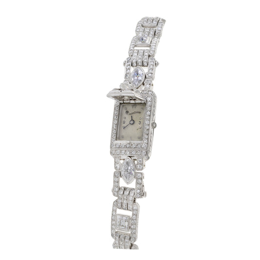 Lucien Piccard Bracelet Watch Platinum and 12.00CT-TDW of Diamonds