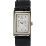 Ultra Rare Elgin 14K White Gold Filled Tank Watch Manual Wind