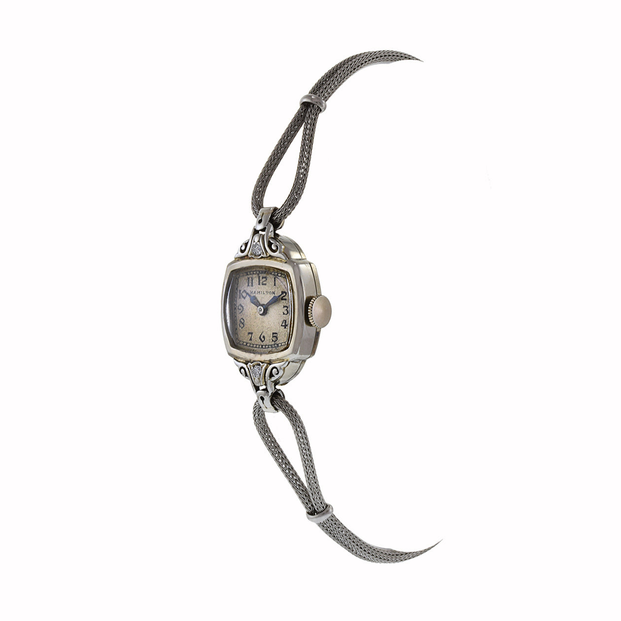 Vintage Hamilton 1950's Ladies 14K Gold and Diamond Cocktail Watch