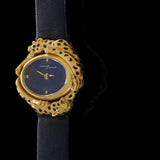 Vintage 1970's Carrera y Carerra Leopard Diamond 18KT Gold Watch