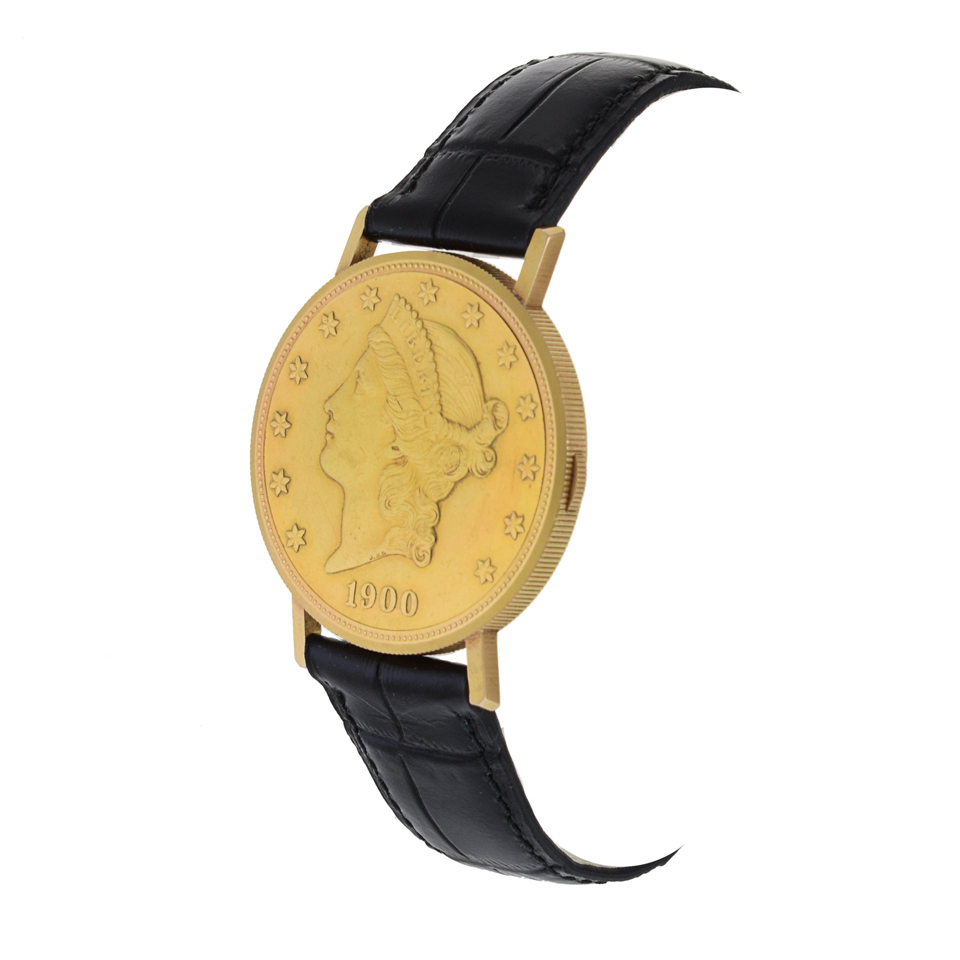 Paul Peugeot Twenty Dollar Manual Wind Coin Watch 18K Gold and 22K Gold