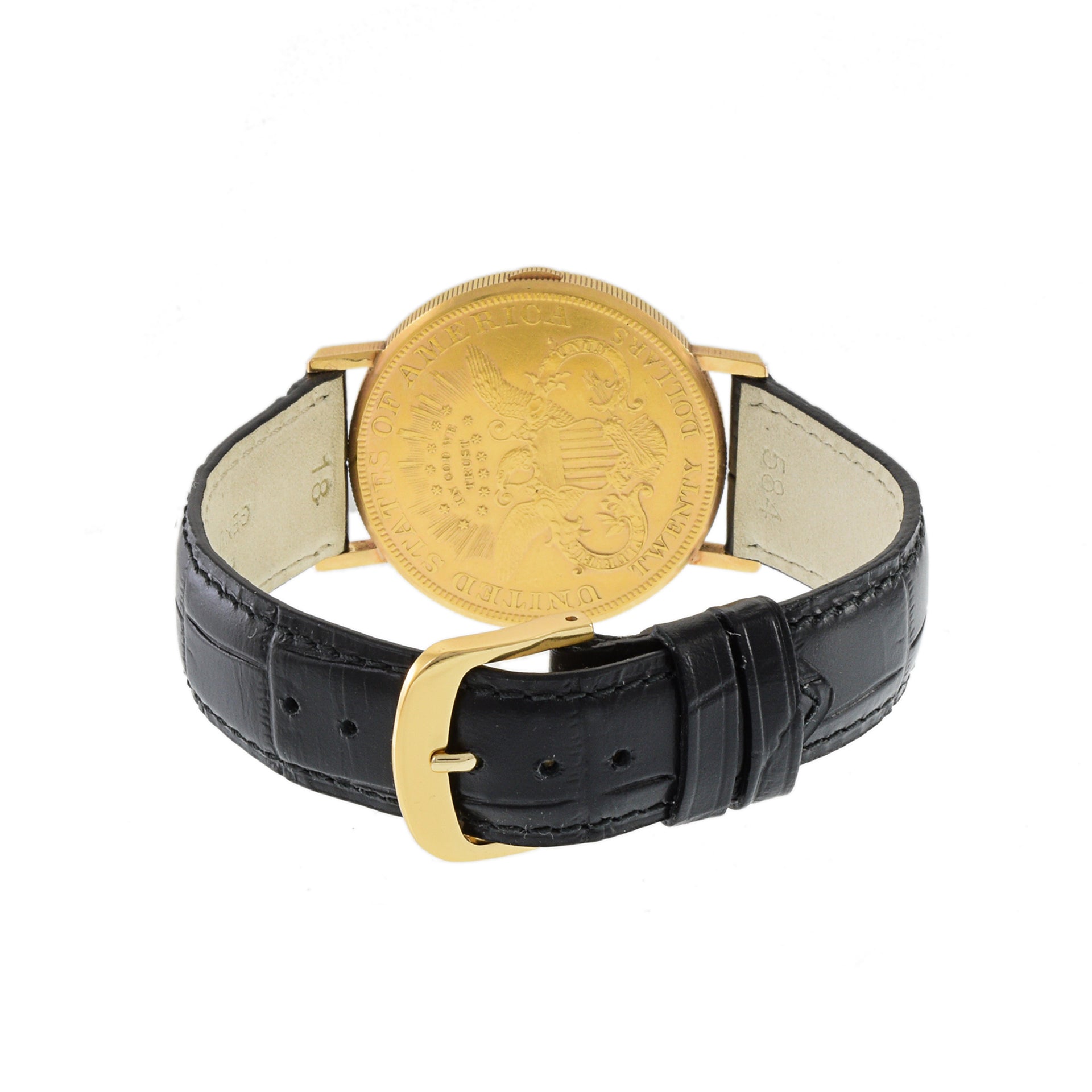 Paul Peugeot Twenty Dollar Manual Wind Coin Watch 18K Gold and 22K Gold