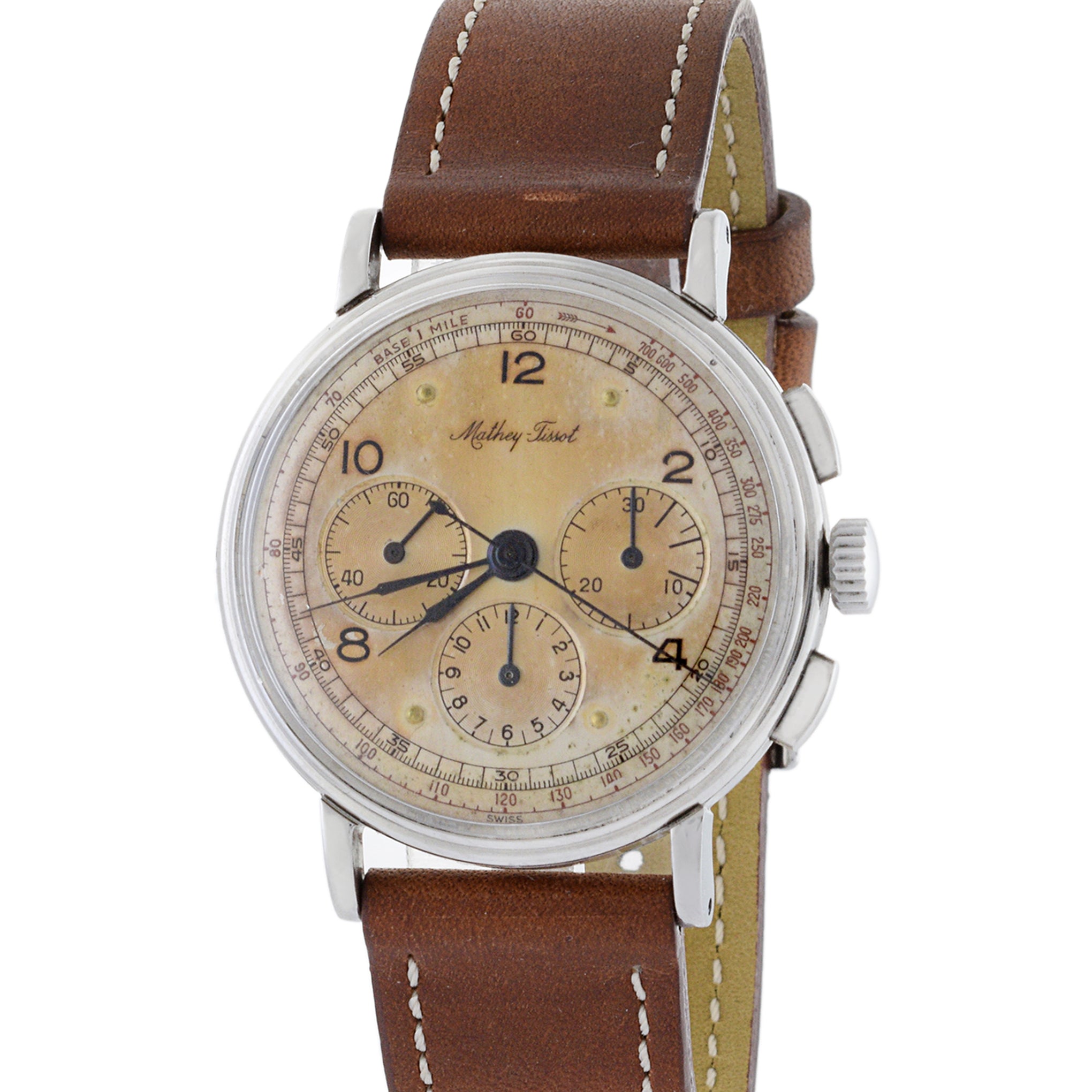 Mathey Tissot 1940's Stainless Steel Chronograph
