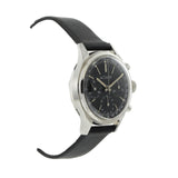 Vintage 1940s Jaeger-LeCoultre Black Dial Chronograph 35.5mm Stainless Steel