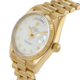 Rolex Day-Date 36MM 18KT Yellow Gold President Ref. 18038 with White Dial
