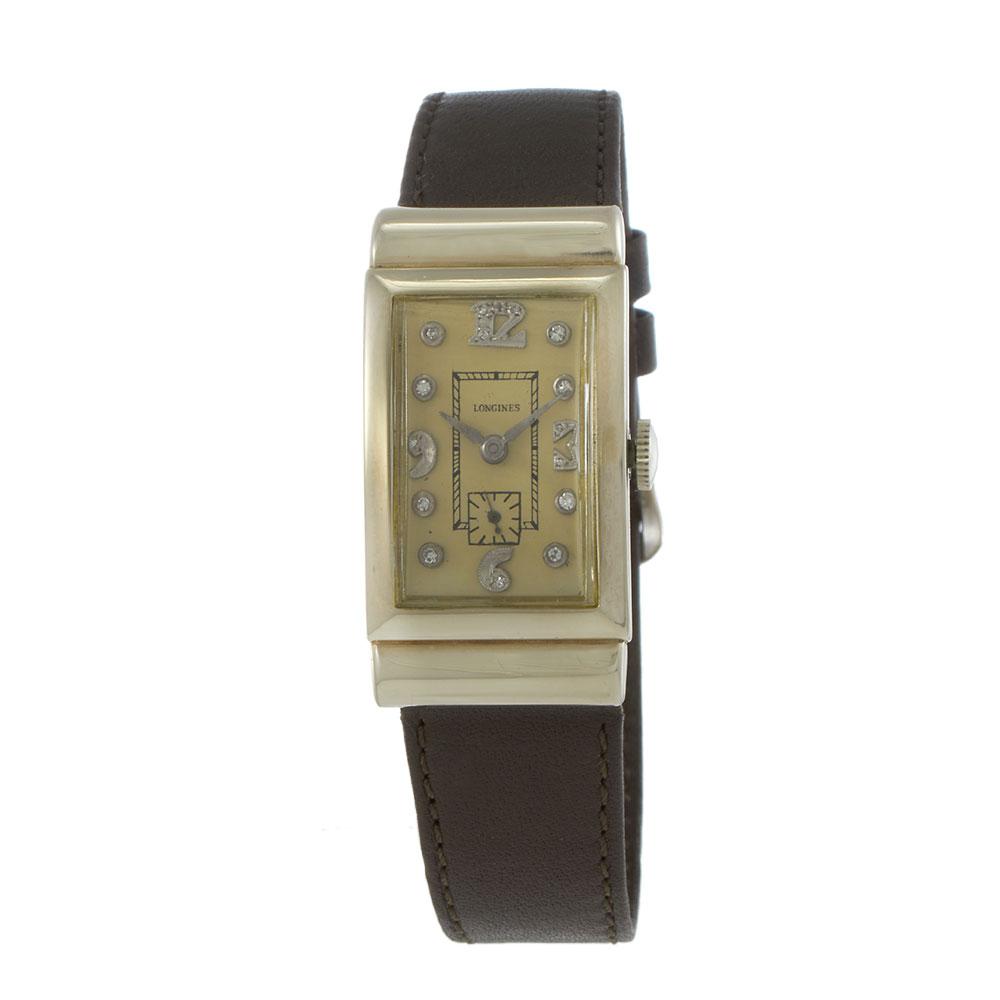 Longines Vintage 14KT White Gold Silver Dial 21.5 x 40.5MM – Manual Wind (1942)