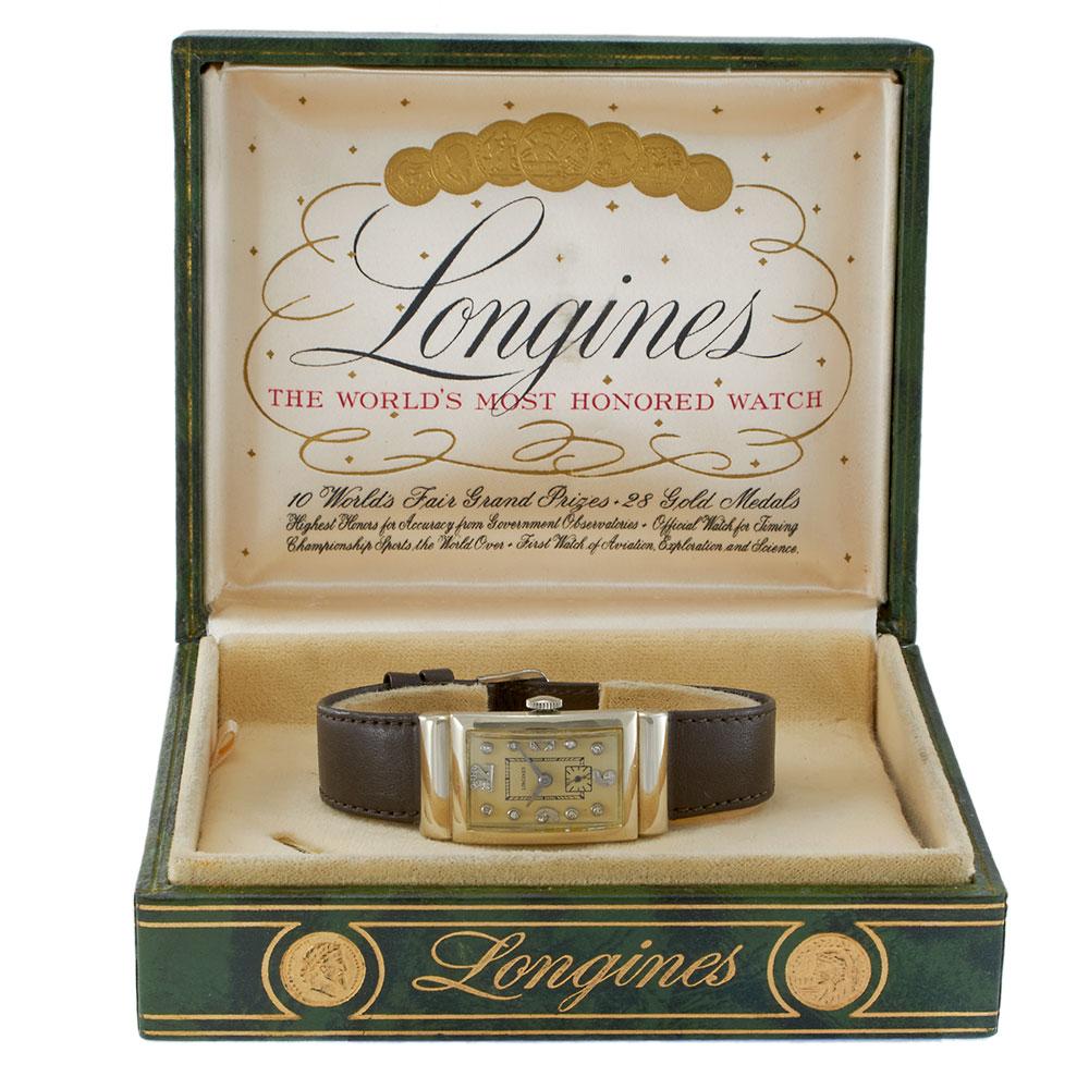 Longines Vintage 14KT White Gold Silver Dial 21.5 x 40.5MM – Manual Wind (1942)