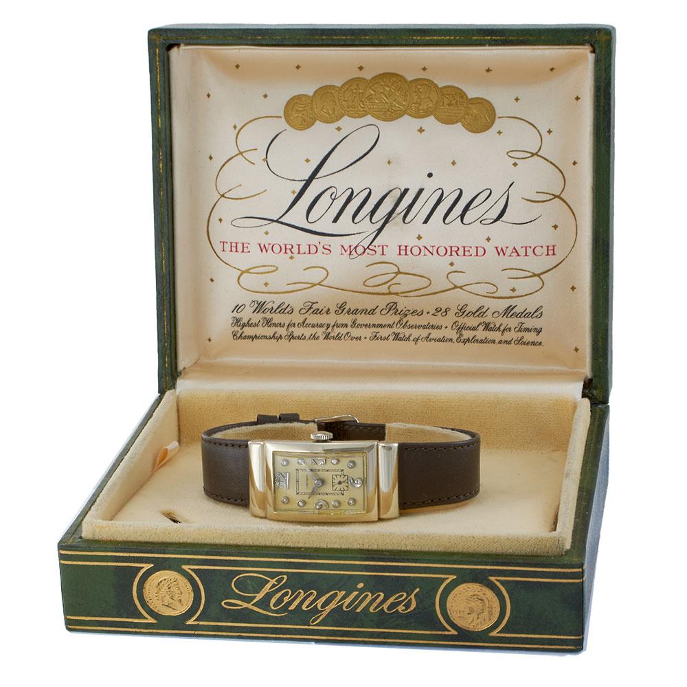 Longines Vintage 14KT White Gold Silver Dial 21.5 x 40.5MM – Manual Wind (1942)