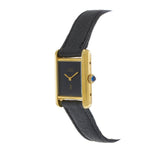 Vintage Cartier Must de Cartier Tank Vermeil Black Dial- Manual Wind