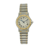 Cartier Santos Octagon 30MM Stainless Steel with 18KT Yellow Gold Bezel Ref. 296