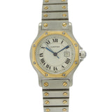 Cartier Santos Octagon 30MM Stainless Steel with 18KT Yellow Gold Bezel Ref. 296