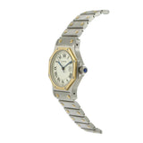 Cartier Santos Octagon 30MM Stainless Steel with 18KT Yellow Gold Bezel Ref. 296