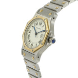 Cartier Santos Octagon 30MM Stainless Steel with 18KT Yellow Gold Bezel Ref. 296