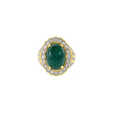 18kt Yellow Gold, Emerald and Diamond Ring