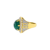 18kt Yellow Gold, Emerald and Diamond Ring
