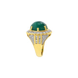 18kt Yellow Gold, Emerald and Diamond Ring