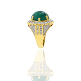 18kt Yellow Gold, Emerald and Diamond Ring