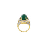 18kt Yellow Gold, Emerald and Diamond Ring