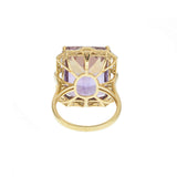 18KT Yellow Gold Ametrine and Diamond Halo Ring