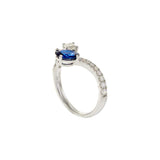 18KT White Gold Sapphire and Diamond Wrap Ring