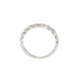 18KT White Gold Diamond Twisted Braid Ring