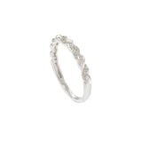 18KT White Gold Diamond Twisted Braid Ring