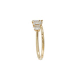 18KT Yellow Gold Graduated Emerald Cut Diamond Ring