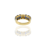 18KT Yellow Gold Sapphire And Diamond Ring