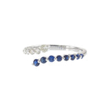14KT White Gold Diamond and Sapphire Finger Wrap Ring