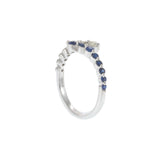 14KT White Gold Diamond and Sapphire Finger Wrap Ring