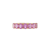 18KT Rose Gold Ring with Oval Pink Sapphires