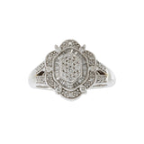 Estate 14KT White Gold Deco Style Diamond Ring