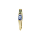 Multi-Color Sapphire and Diamond Ring in 14KT Yellow Gold