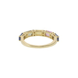 Multi-Color Sapphire and Diamond Ring in 14KT Yellow Gold