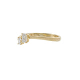 14KT Yellow Gold Graduated Emerald Cut Diamond Steps Ring