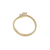 14KT Yellow Gold Graduated Emerald Cut Diamond Steps Ring