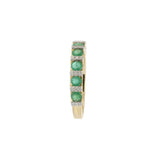 14KT Yellow Gold Emerald and Diamond Alternating Ring