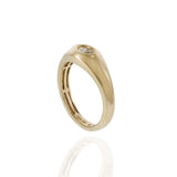 14KT Yellow Gold Marquise Cut Diamond Bezel Ring
