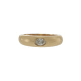 14KT Yellow Gold Bezel Set Oval Diamond Ring