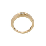 14KT Yellow Gold Bezel Set Oval Diamond Ring