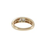 14KT Yellow Gold Bezel-Set Pear and Emerald Cut Diamond Band