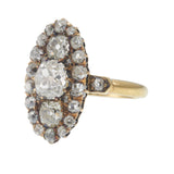 Antique Victorian Era 18KT Yellow Gold Old Mine Cut Diamond Ring
