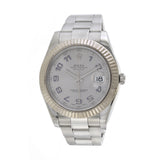 Rolex 41mm Datejust Reference 116334 Stainless Steel and White Gold
