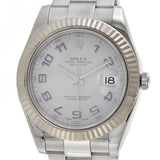 Rolex 41mm Datejust Reference 116334 Stainless Steel and White Gold