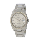 Rolex Date Reference 115234 Factory Diamond Dial 2007 Manufacture with Papers