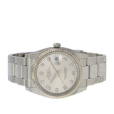 Rolex Date Reference 115234 Factory Diamond Dial 2007 Manufacture with Papers