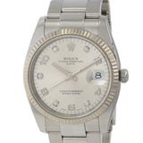Rolex Date Reference 115234 Factory Diamond Dial 2007 Manufacture with Papers