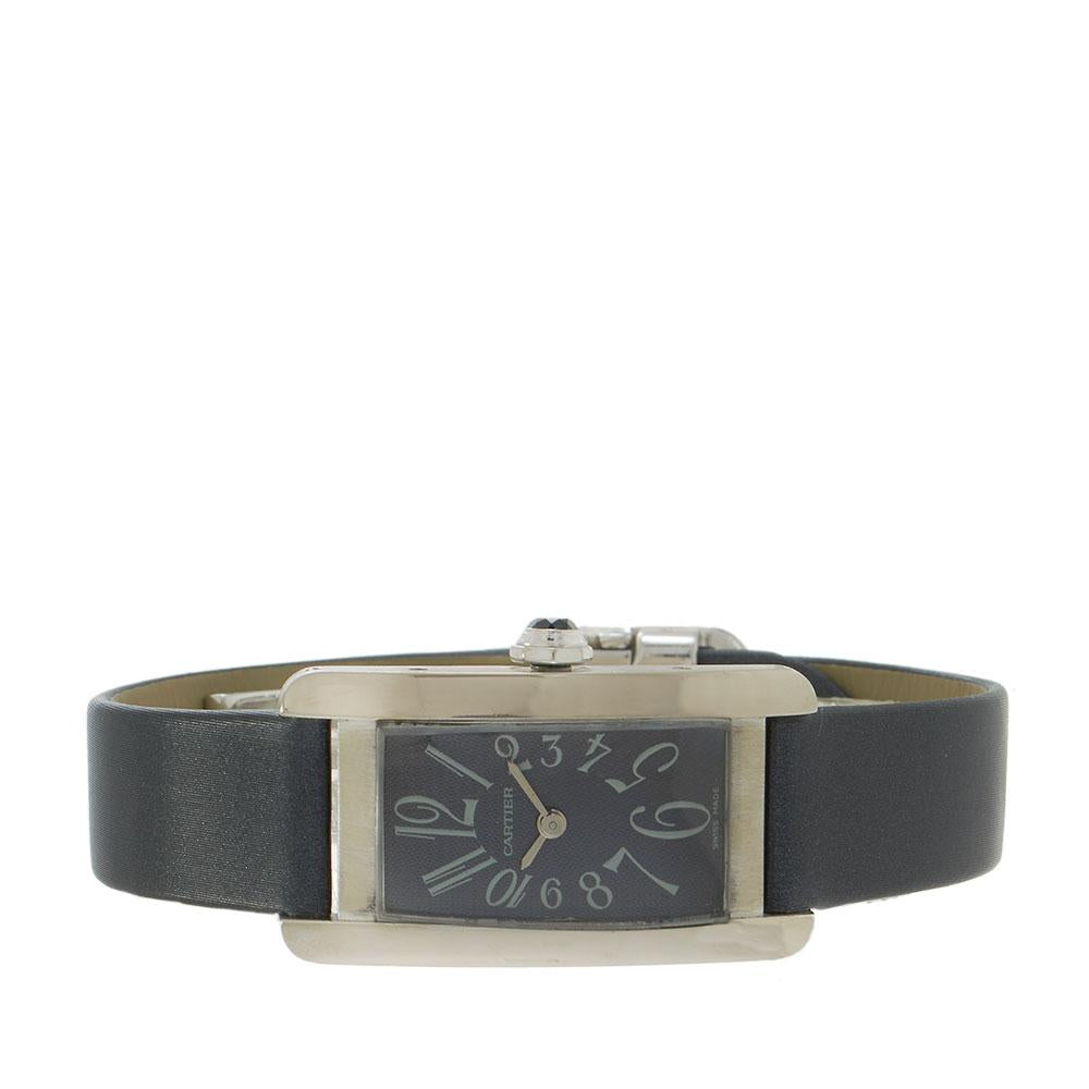Cartier Tank Américaine 18KT White Gold Blue Dial 19x35MM – Quartz
